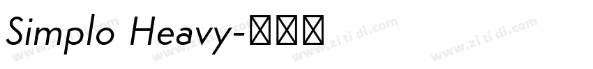 Simplo Heavy字体转换